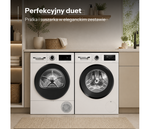 ZESTAW Bosch Suszarka WQG241ALPL+Pralka WAN2827LPL+Łącznik WTZ2741 - 1570570 - zdjęcie 2